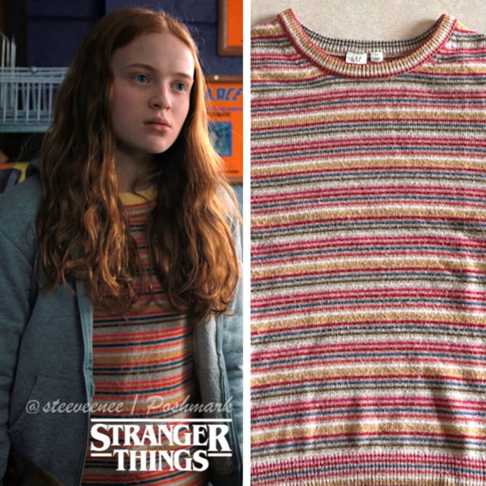 GAP Striped Merino Wool Blend Sweater ASO Max Mayfield
